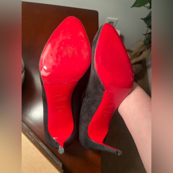 Christian Louboutin Black Suede Eloise Pump 85 Veau Velours Size 39 - Picture 8 of 15